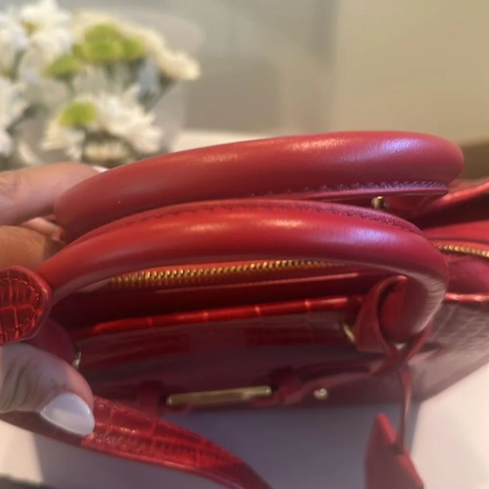 Radley London Agnes Red Croc-Embossed Leather Bag